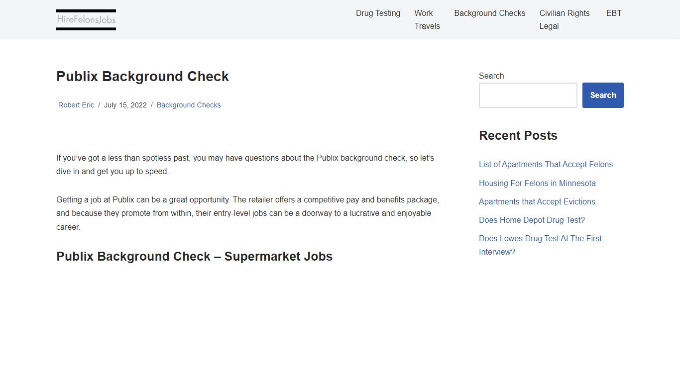 Publix Background Check 2023 (All the Answers You Need) - Hire Felons